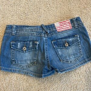 Jean shorts American flag